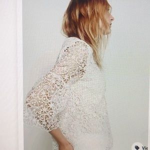 Zara lace detail lined top